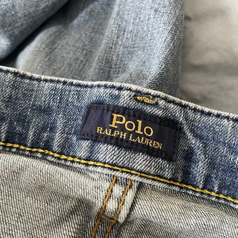 Polo Ralph Lauren Jeans men's 33x29 Sullivan Slim Fit Denim Blue Distressed